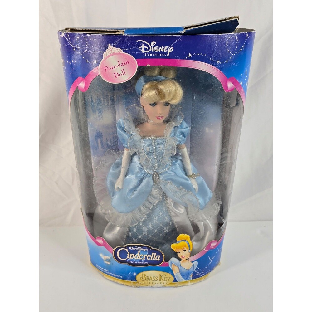 Disney Princess Cinderella 16" Porcelain Doll Brass Key Keepsakes 2005